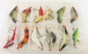 12 Vintage Millsite Fishing Lures Paddle Plug