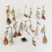 Vintage spinner fishing lures, Pflueger & misc