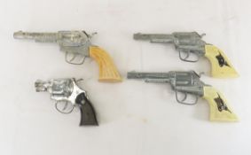 4 Vintage Toy Revolver Cap Guns
