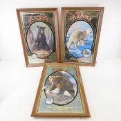 3 Hamms American Bear Collection Beer Mirrors