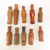 10 Vintage wooden game calls