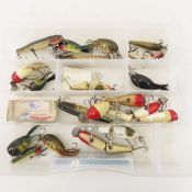 Vintage Creek Chub fishing lures, some glass eye
