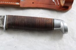 West Cut Fixed Blade Knife with Leather Sheath