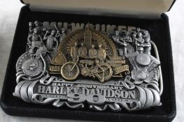 1993 Harley Davidson 90 Yr. Belt Buckle & Pin