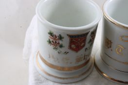 3 Antique Barber Shop Shaving Mugs