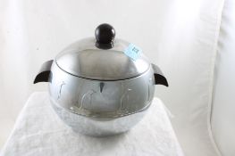 Mid-Century Atomic Chrome Penguins Ice Bucket