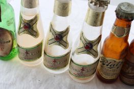 10 Glass Miniature Beer Bottles