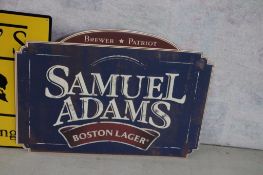 3 Metal Beer Signs Sam Adams, Bell's, Twisted Tea