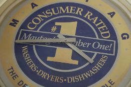 Maytag Advertising Neon Lighted Clock Sign