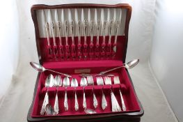 78 pc Evening Star Community Silverplate Flatware