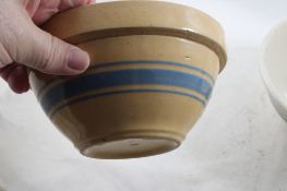 3 Antique Advertising & Yellow Ware Mixing Bowls