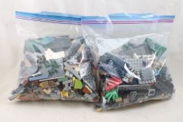 2 One Gallon Zip Lock Baggies of Legos