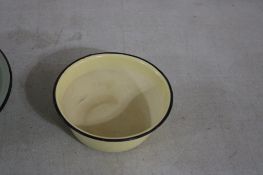 3 Enamelware Bowls Yellow/Green Farmhouse Decor