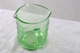 1930's Kellogg's Uranium Glass Measuring Cup