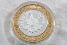 Circus Circus $10 Gaming Token .999 Fine Silver