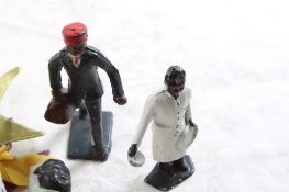 Black Americana Lead RR Figures, 1940 Mardi Gras