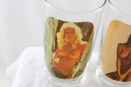 4 Nude Lady Drinking Glasses