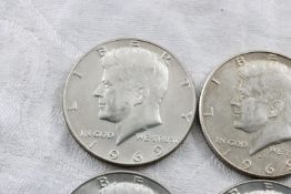 8 Kennedy Half Dollars All 1969 40% Silver