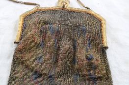 Whiting & Davis Flapper Mesh Handbag