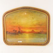 A Reich Statffelstein print Sunset signed 20x16