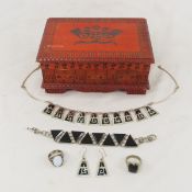 Jewelry box with Sterling Mexico Jewelry