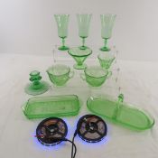 Uranium Glass & Black light strip lights