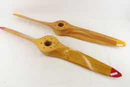 2 Vintage Military Wood Drone Propellers
