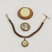 Antique Hair Fob, pin and more