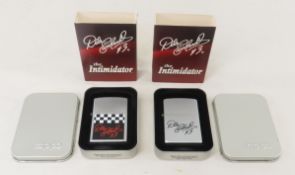 2 Dale Earnhardt Zippo lighters in tins