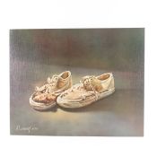 Durand 1970 Shoe Painting, never mounted