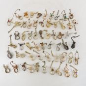 Large collection of vintage glove clips