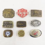 9 Collector Belt Buckles Harley Davidson, Tractors