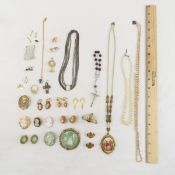 Cameo style and other costume jewelry