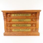Antique J & P Coats Spool Cabinet