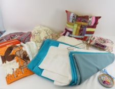 Tablecloths, Crazy Quilt Pillow & Other Linens