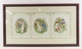 1898 Advertising Calendar with double sided frame