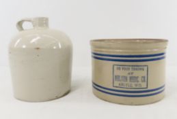 Bottom Marked Red Wing Jug & Adv. Butter Crock