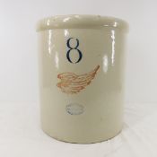 8 Gallon Red Wing Crock with large wing