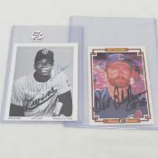 Rod Carew & Bert Blyleven Autographed Cards