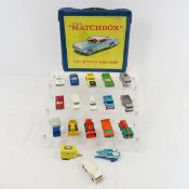 18 Vintage Matchbox Diecast in Collector's Case