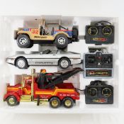 Jeep, Corvette & Tow Truck RC Cars in Box