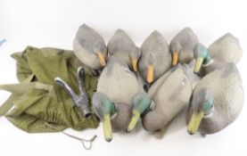8 Mallard Duck Decoys in Mesh Bag