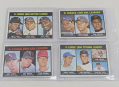 4 1966 Leader Topps Baseball Cards