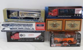 Harley Davidson & other diecast cars & trucks NIP