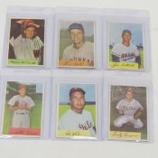 6 1954 Bowman Baseball Cards- Ford, Slaughter