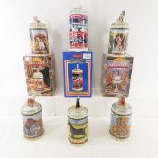 Budweiser Classic Car & 5 Hunter's Dog Steins