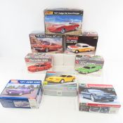 8 Muscle Car Model Kits in Boxes- 1 sealed