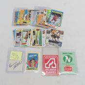 25+Hockey Cards, Schedules & Hextall Autograph