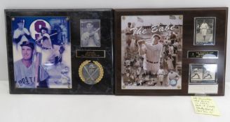 Ted Williams & Babe Ruth Signed Plaques