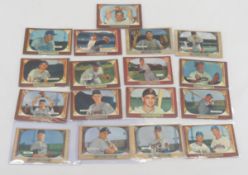 17 1955 Bowman Baseball Cards- Ford, Slaughter